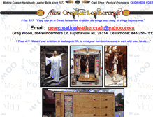 Tablet Screenshot of newcreationleathercraft.com
